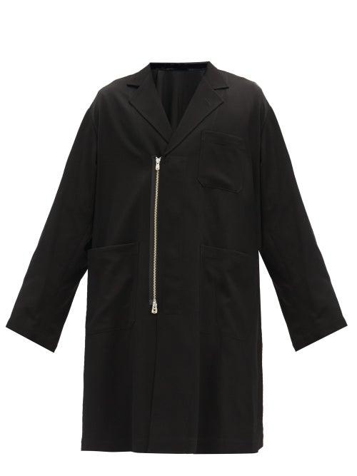 Matchesfashion.com Takahiromiyashita Thesoloist. - Double-breasted Zipped Wool Coat - Mens - Black