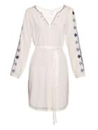 Velvet By Graham & Spencer Belton Tibetan-embroidered Dress