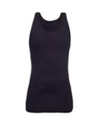 Matchesfashion.com Bottega Veneta - Twist-back Cotton-blend Ribbed Tank Top - Mens - Black