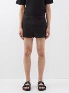 Raey - Crumpled Organic Linen Shorts - Mens - Black