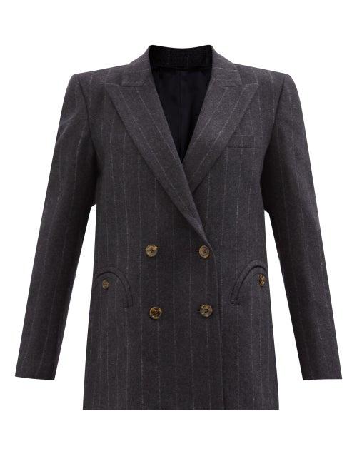 Blaz Milano - Ferien Everynight Double-breasted Striped Blazer - Womens - Navy Stripe