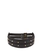 Matchesfashion.com Charles & Ron - Charles & Ron X Khushboo Studded Leather Belt - Womens - Black