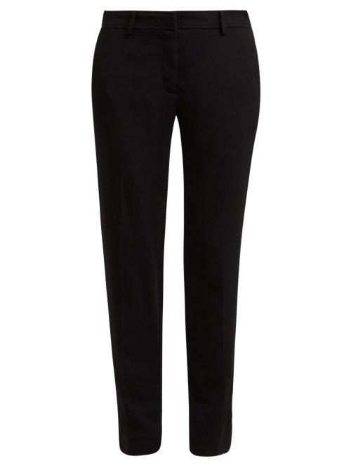 Matchesfashion.com Rochas - Ospert Stretch Crepe Trousers - Womens - Black