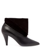 Givenchy Folded-cuff Suede And Leather Ankle Boots