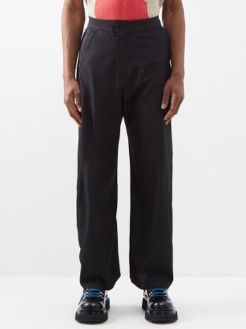 Jw Anderson - Twisted Straight-leg Trousers - Mens - Black