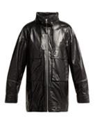 Matchesfashion.com Helmut Lang - Leather Anorak Jacket - Womens - Black