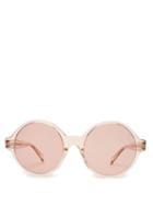 Matchesfashion.com Celine Eyewear - Oversized Round Frame Acetate Sunglasses - Womens - Light Pink
