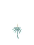 Matchesfashion.com Rosa De La Cruz - Diamond, Turquoise & 18kt Gold Palm-tree Pendant - Womens - Blue Gold