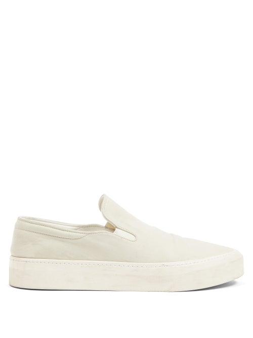 Matchesfashion.com The Row - Mary H Slip-on Canvas Trainers - Womens - Beige