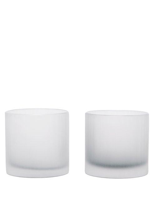 Yali Glass - Set Of Two Tumbler Glasses - Grey