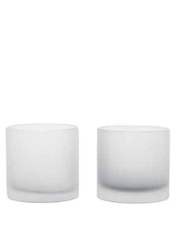 Yali Glass - Set Of Two Tumbler Glasses - Grey