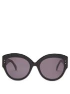 Matchesfashion.com Alaa Eyewear - Embellished Oversized Cat-eye Acetate Sunglasses - Womens - Black