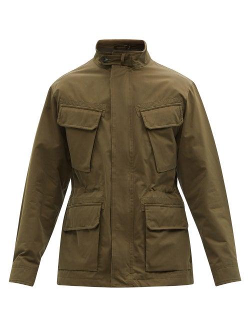 Matchesfashion.com Caruso - Stand-collar Cotton-blend Field Jacket - Mens - Khaki
