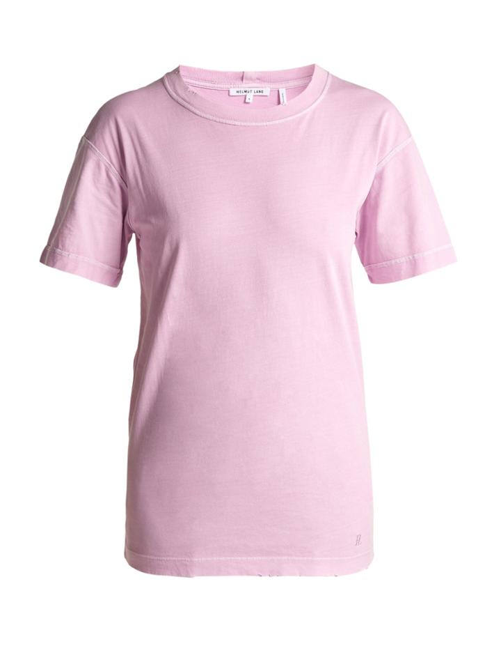 Helmut Lang Distressed Cotton Jersey T-shirt