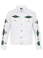 Matchesfashion.com Isabel Marant - Jango Embroidered Denim Jacket - Mens - White