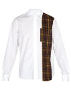 Matchesfashion.com Marni - Checked Panel Cotton Shirt - Mens - White