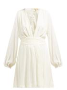 Matchesfashion.com Melissa Odabash - Banks Striped V Neck Mini Dress - Womens - Cream