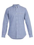 Matchesfashion.com Polo Ralph Lauren - Logo Embroidered Gingham Cotton Shirt - Mens - Blue Multi