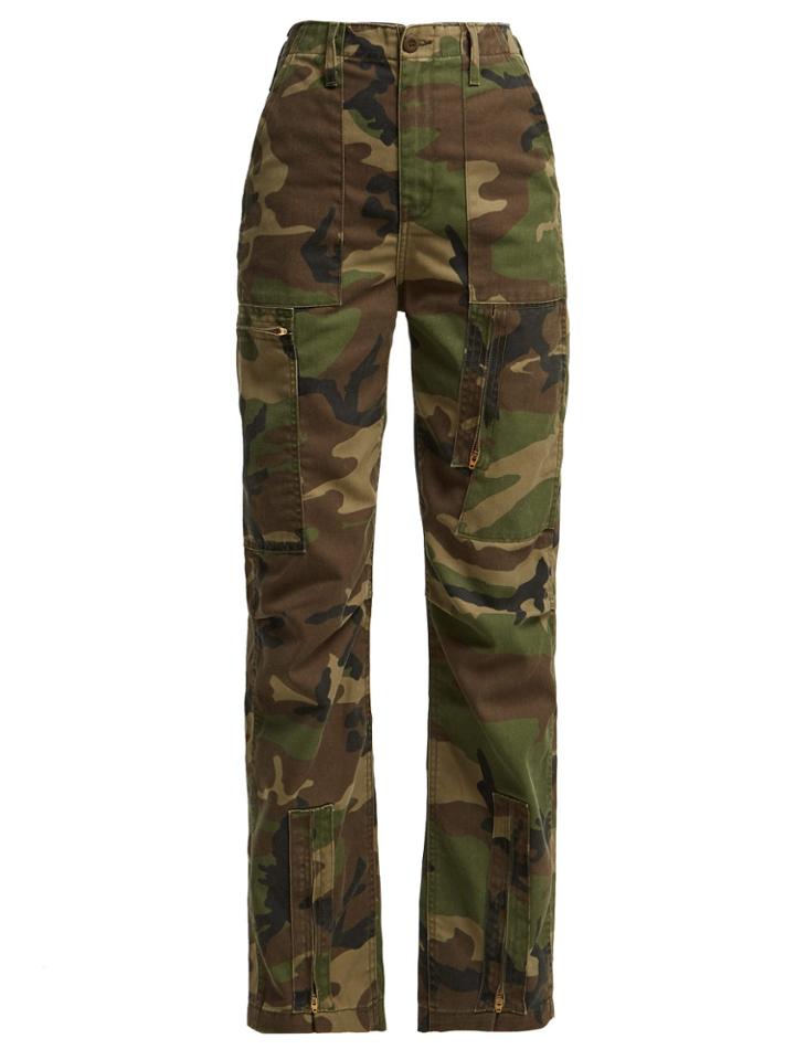 Re/done Originals High-waisted Camouflage-print Jeans
