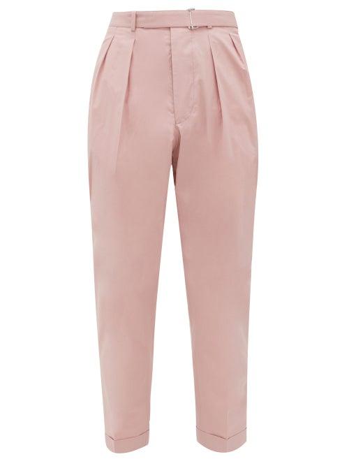 Matchesfashion.com Officine Gnrale - Pierre Cotton-poplin Tapered Trousers - Mens - Pink
