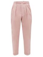 Matchesfashion.com Officine Gnrale - Pierre Cotton-poplin Tapered Trousers - Mens - Pink