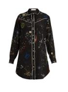 Valentino Astrocouture-print Silk Crepe De Chine Shirt