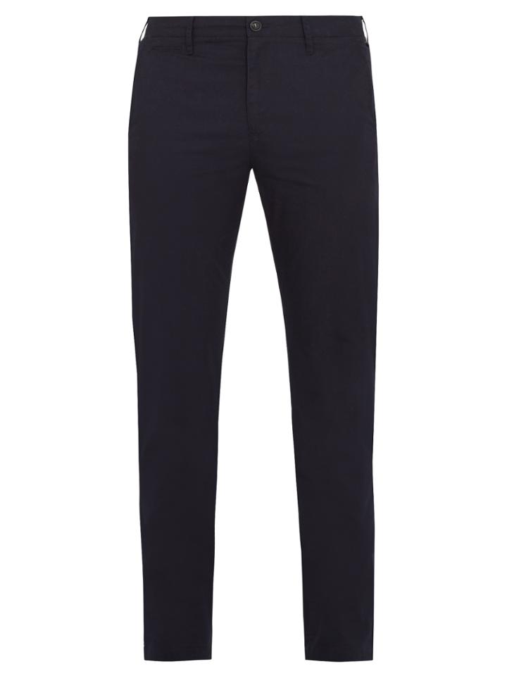 Burberry Slim-leg Cotton-twill Chino Trousers