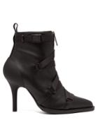 Chloé Tracy Leather And Grosgrain Ankle Boots