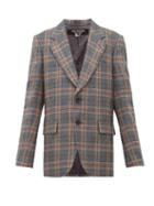 Matchesfashion.com Junya Watanabe - Studded Checked Wool Blend Jacket - Womens - Grey Multi