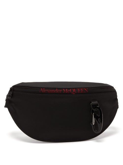 Matchesfashion.com Alexander Mcqueen - Logo-embroidered Technical Cross-body Bag - Mens - Black Red