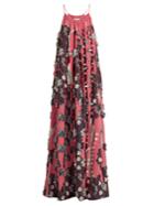 Chloé Floral Fil Coup Silk Crepe De Chine Dress