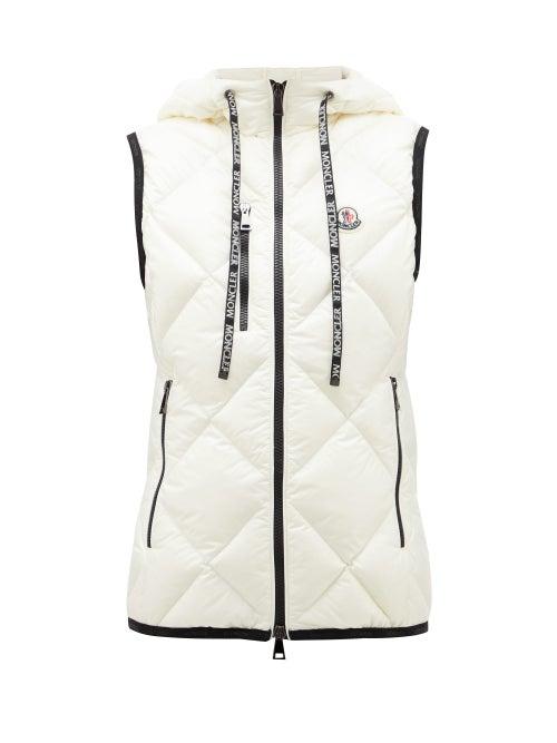 Matchesfashion.com Moncler - Quilted Soft-shell Gilet - Womens - White