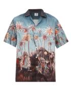 Matchesfashion.com Endless Joy - Goodnight Printed Short Sleeved Shirt - Mens - Blue Multi