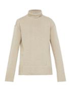 Matchesfashion.com Joseph - Sloppy Joe Roll Neck Cotton Blend Sweater - Mens - Cream