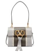 Matchesfashion.com Valentino - V Ring Bi Colour Leather Shoulder Bag - Womens - Grey Multi