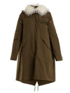 Yves Salomon Army Fur-trimmed Cotton-blend Parka