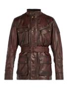 Matchesfashion.com Belstaff - Panther Asymmetric Pocket Leather Jacket - Mens - Burgundy