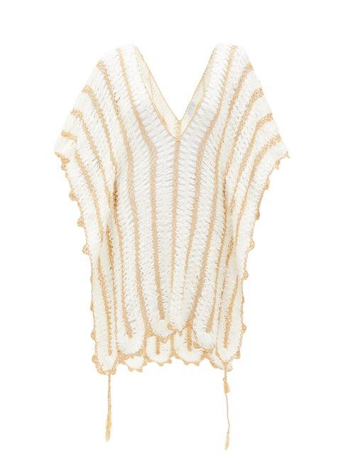 Matchesfashion.com My Beachy Side - Pan Crochet-knitted Kaftan - Womens - Cream