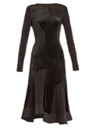 Esteban Cortázar Crew-neck Velvet Dress