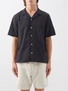 Maran - Linda Handwoven Cotton-blend Poplin Shirt - Mens - Black