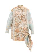 Matchesfashion.com Rave Review - Maya Oversized Floral-print Upcycled-cotton Shirt - Womens - Multi