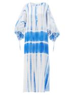 Matchesfashion.com Love Binetti - Good Vibrations Tie-dye Cotton Tunic - Womens - Blue Print