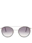 Matchesfashion.com Andy Wolf - Humphrey Round Frame Sunglasses - Mens - Blue