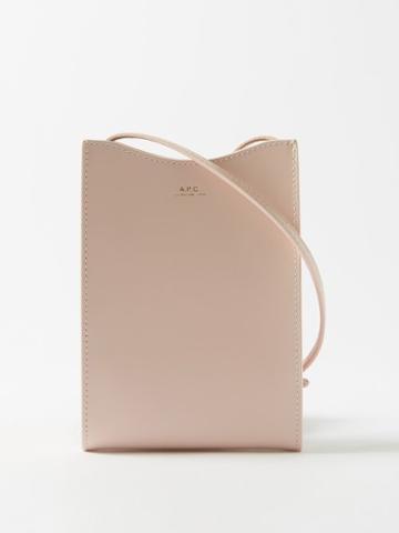 A.p.c. - Jamie Leather Cross-body Bag - Womens - Light Pink