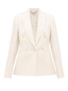 Matchesfashion.com Stella Mccartney - Double Breasted Wool Twill Jacket - Womens - Cream