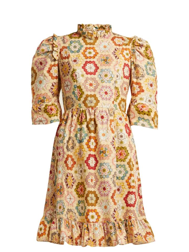 Batsheva Kaleidoscopic-print Cotton Dress