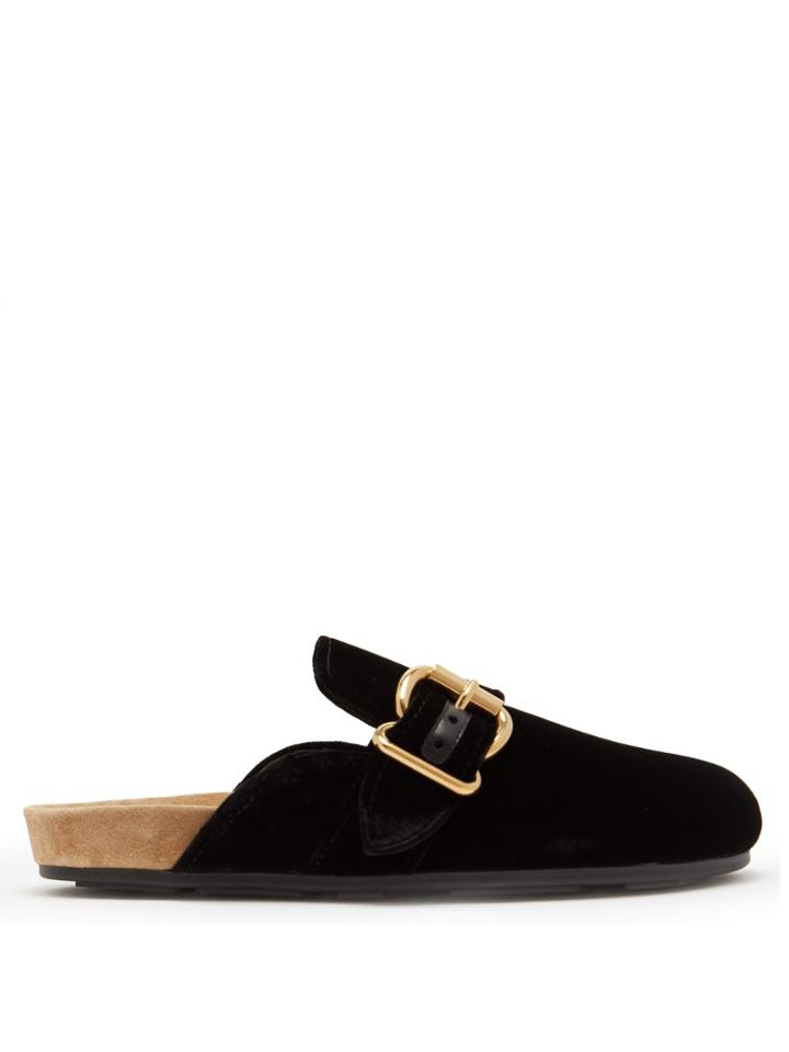 Prada Suede-lined Velvet Mules