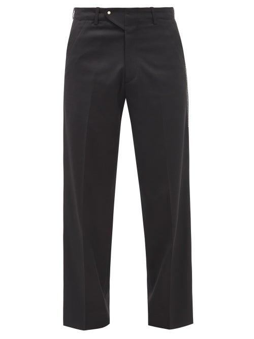 Sasquatchfabrix - Zigzag-trim Tailored Trousers - Mens - Black
