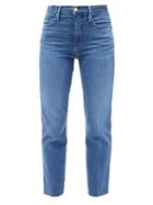 Ladies Rtw Frame - Le Sylvie Cropped Straight-leg Jeans - Womens - Mid Denim
