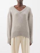 Arch4 - Battersea V-neck Cashmere Sweater - Womens - Light Grey